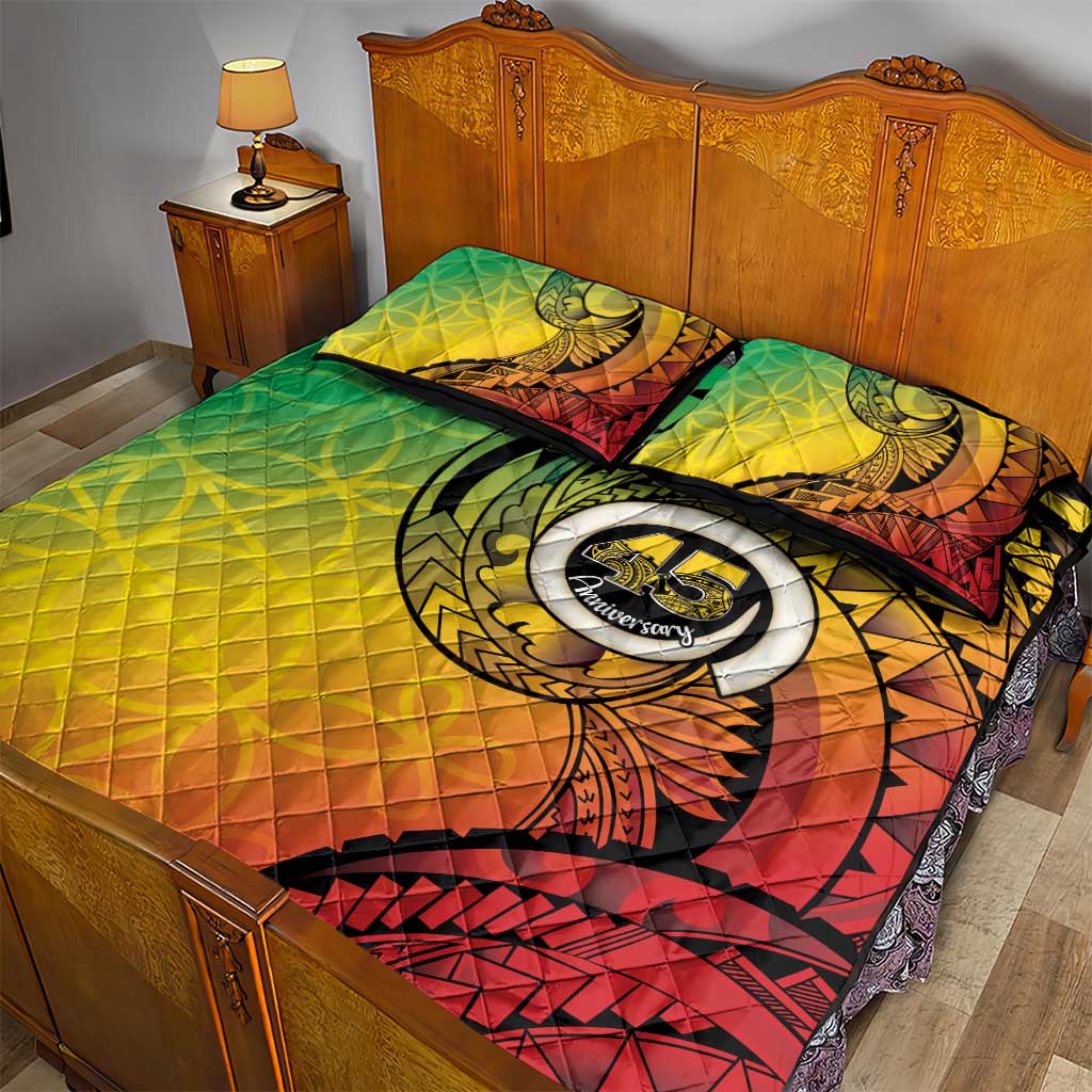 Vanuatu 45th Independence Anniversary Quilt Bed Set Ni-Van Sandroing - Polynesian Pride