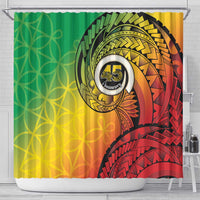Vanuatu 45th Independence Anniversary Shower Curtain Ni-Van Sandroing - Polynesian Pride