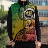 Vanuatu 45th Independence Anniversary Sleeveless Puffer Jacket Ni-Van Sandroing LT7 - Polynesian Pride