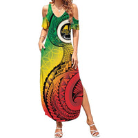 Vanuatu 45th Independence Anniversary Summer Maxi Dress Ni-Van Sandroing LT7 Women Colorful - Polynesian Pride