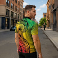 Vanuatu 45th Independence Anniversary Zipper Polo Shirt Ni-Van Sandroing LT7 - Polynesian Pride