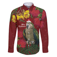 Kakapo Bird New Zealand Family Matching Mermaid Dress and Hawaiian Shirt Floral Christmas