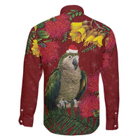 Kakapo Bird New Zealand Family Matching Tank Maxi Dress and Hawaiian Shirt Floral Christmas