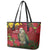 Kakapo Bird New Zealand Leather Tote Bag Floral Christmas