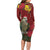 Kakapo Bird New Zealand Long Sleeve Bodycon Dress Floral Christmas