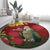 Kakapo Bird New Zealand Round Carpet Floral Christmas