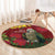 Kakapo Bird New Zealand Round Carpet Floral Christmas