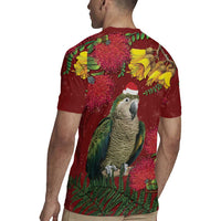 Kakapo Bird New Zealand Rugby Jersey Floral Christmas