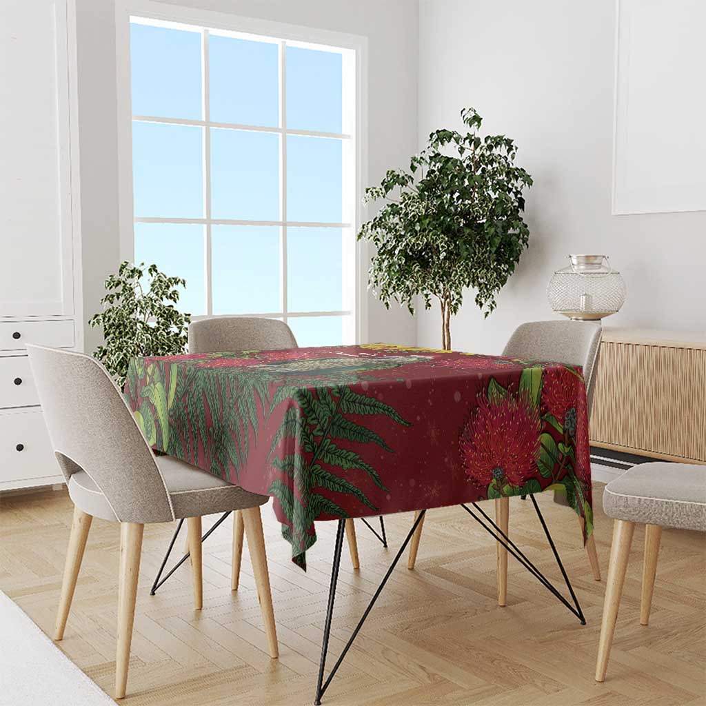 Kakapo Bird New Zealand Tablecloth Floral Christmas