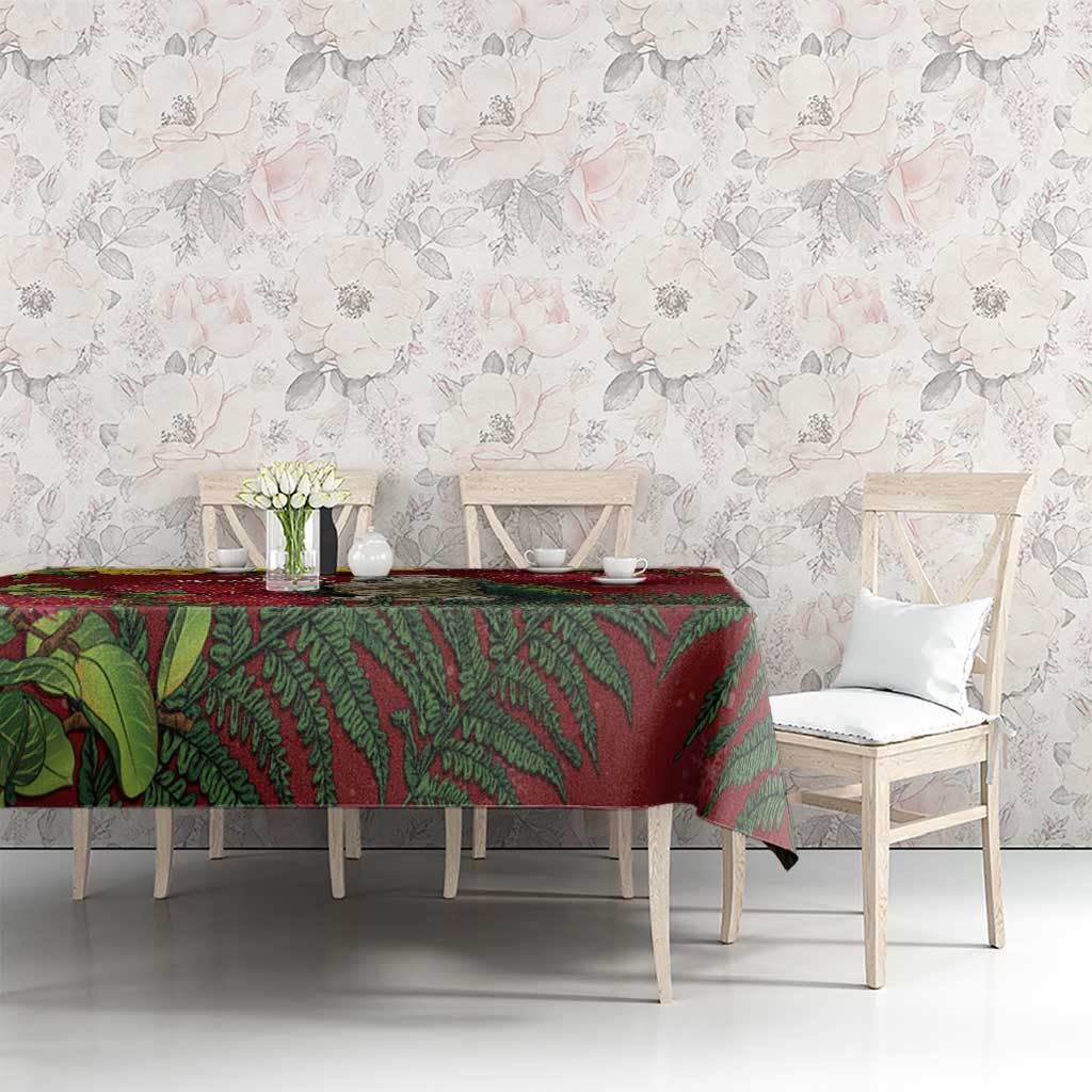 Kakapo Bird New Zealand Tablecloth Floral Christmas