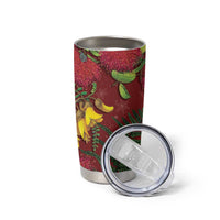 Kakapo Bird New Zealand Tumbler Cup Floral Christmas LT7 - Polynesian Pride