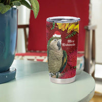 Kakapo Bird New Zealand Tumbler Cup Floral Christmas LT7 - Polynesian Pride