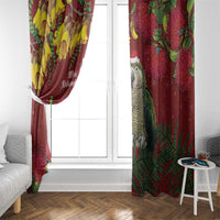 Kakapo Bird New Zealand Window Curtain Floral Christmas