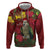 Kakapo Bird New Zealand Zip Hoodie Floral Christmas