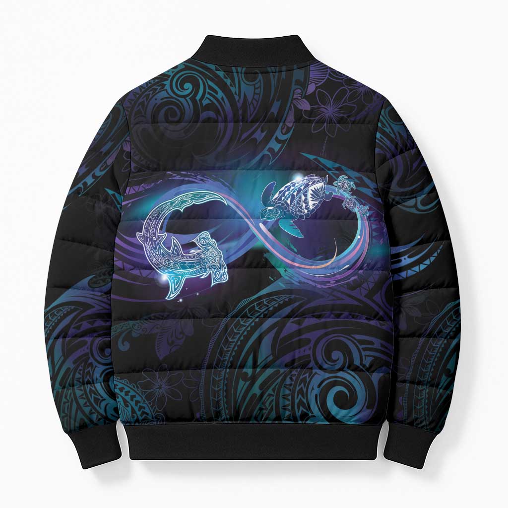 Polynesian Personalized Memorial Bomber Puffer Jacket Oceanic Infinity Symbol - Until We Meet Again LT7 - Polynesian Pride