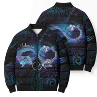 Polynesian Personalized Memorial Bomber Puffer Jacket Oceanic Infinity Symbol - Until We Meet Again LT7 - Polynesian Pride