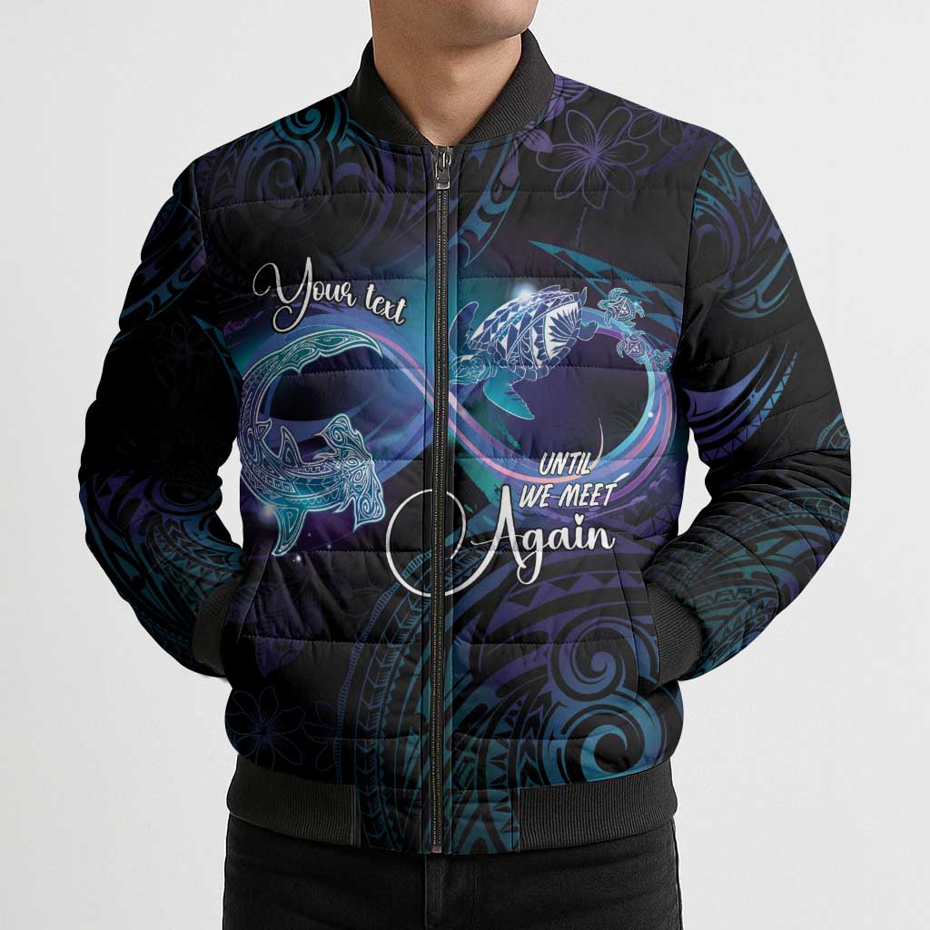 Polynesian Personalized Memorial Bomber Puffer Jacket Oceanic Infinity Symbol - Until We Meet Again LT7 - Polynesian Pride