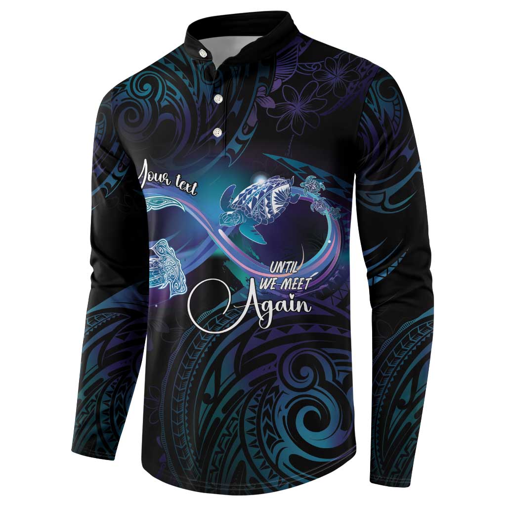 Polynesian Personalized Memorial Button Sweatshirt Oceanic Infinity Symbol - Until We Meet Again LT7 - Polynesian Pride