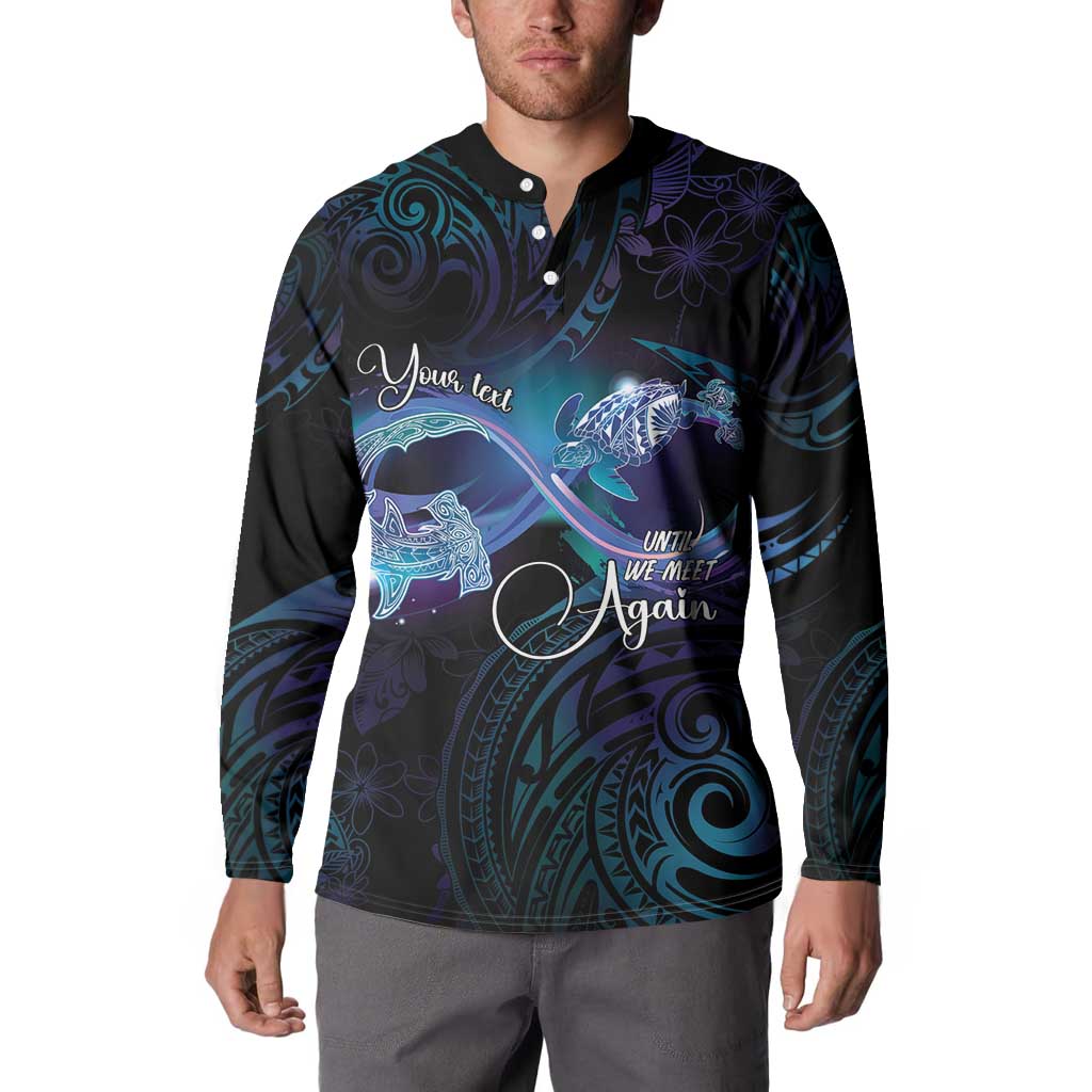 Polynesian Personalized Memorial Button Sweatshirt Oceanic Infinity Symbol - Until We Meet Again LT7 - Polynesian Pride