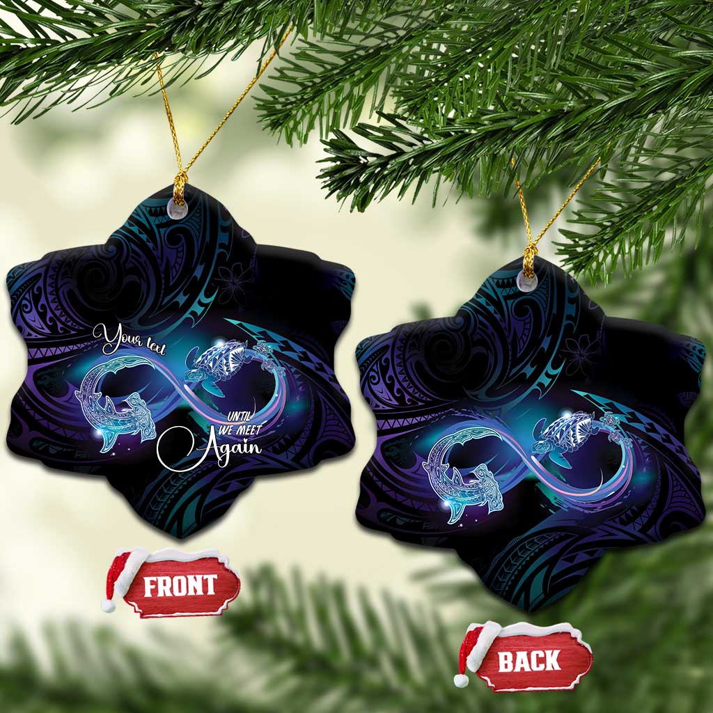 Polynesian Personalized Memorial Ceramic Ornament Oceanic Infinity Symbol - Until We Meet Again LT7 Snow Flake Black - Polynesian Pride