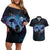 Polynesian Personalized Memorial Couples Matching Off Shoulder Short Dress and Hawaiian Shirt Oceanic Infinity Symbol - Until We Meet Again - Polynesian Pride