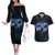 Polynesian Personalized Memorial Couples Matching Off The Shoulder Long Sleeve Dress and Hawaiian Shirt Oceanic Infinity Symbol - Until We Meet Again - Polynesian Pride
