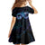 Polynesian Personalized Memorial Family Matching Off The Shoulder Long Sleeve Dress and Hawaiian Shirt Oceanic Infinity Symbol - Until We Meet Again - Polynesian Pride