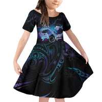 Polynesian Personalized Memorial Family Matching Off Shoulder Short Dress and Hawaiian Shirt Oceanic Infinity Symbol - Until We Meet Again - Polynesian Pride