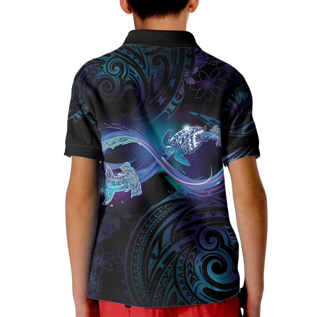 Polynesian Personalized Memorial Kid Polo Shirt Oceanic Infinity Symbol - Until We Meet Again - Polynesian Pride