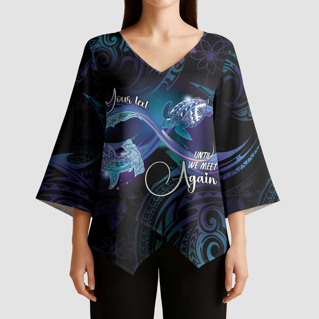 Polynesian Personalized Memorial Kimono Sleeve Blouse Oceanic Infinity Symbol - Until We Meet Again LT7 - Polynesian Pride