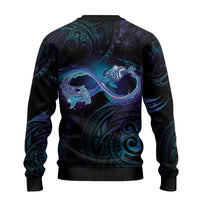Polynesian Personalized Memorial Ugly Christmas Sweater Oceanic Infinity Symbol - Until We Meet Again - Polynesian Pride