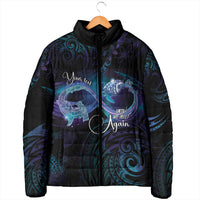 Polynesian Personalized Memorial Padded Jacket Oceanic Infinity Symbol - Until We Meet Again LT7 - Polynesian Pride