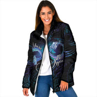 Polynesian Personalized Memorial Padded Jacket Oceanic Infinity Symbol - Until We Meet Again LT7 Women Black - Polynesian Pride