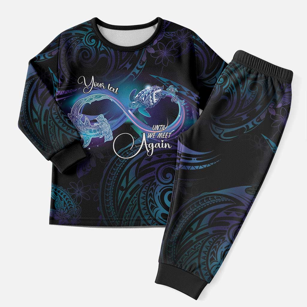Polynesian Personalized Memorial Christmas Pajama Set Oceanic Infinity Symbol - Until We Meet Again LT7 Men Black - Polynesian Pride