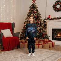 Polynesian Personalized Memorial Christmas Pajama Set Oceanic Infinity Symbol - Until We Meet Again LT7 Kid Black - Polynesian Pride