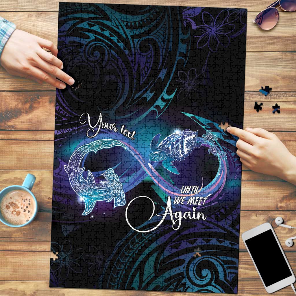 Polynesian Personalized Memorial Puzzle Oceanic Infinity Symbol - Until We Meet Again LT7 Black - Polynesian Pride
