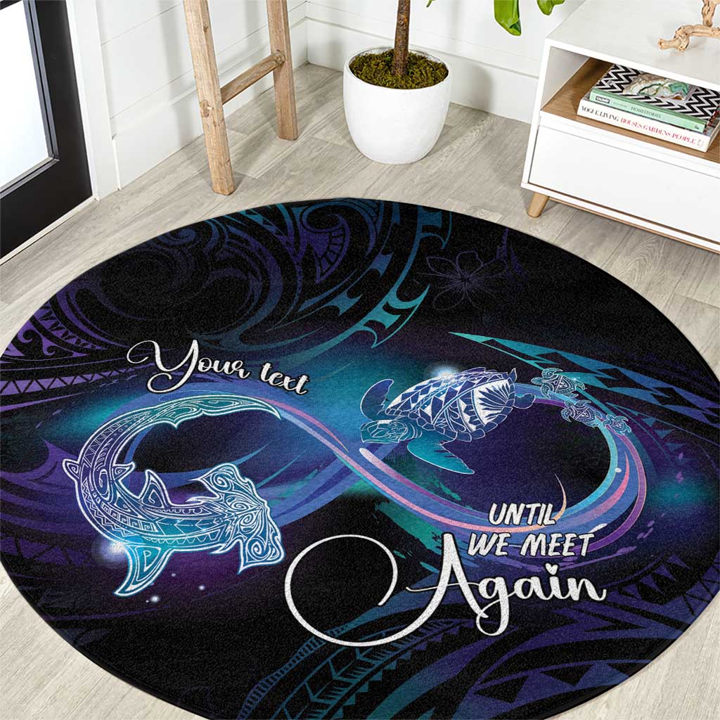 Polynesian Personalized Memorial Round Carpet Oceanic Infinity Symbol - Until We Meet Again - Polynesian Pride