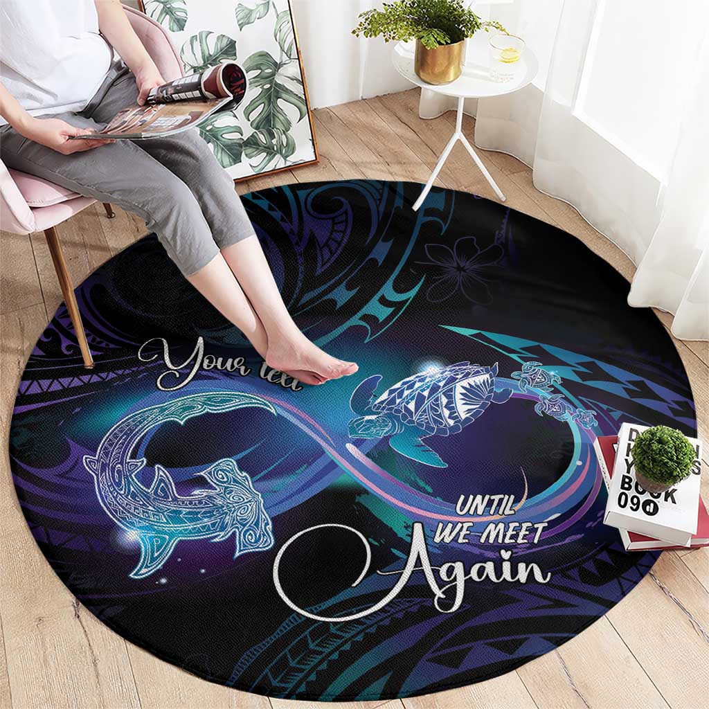Polynesian Personalized Memorial Round Carpet Oceanic Infinity Symbol - Until We Meet Again - Polynesian Pride