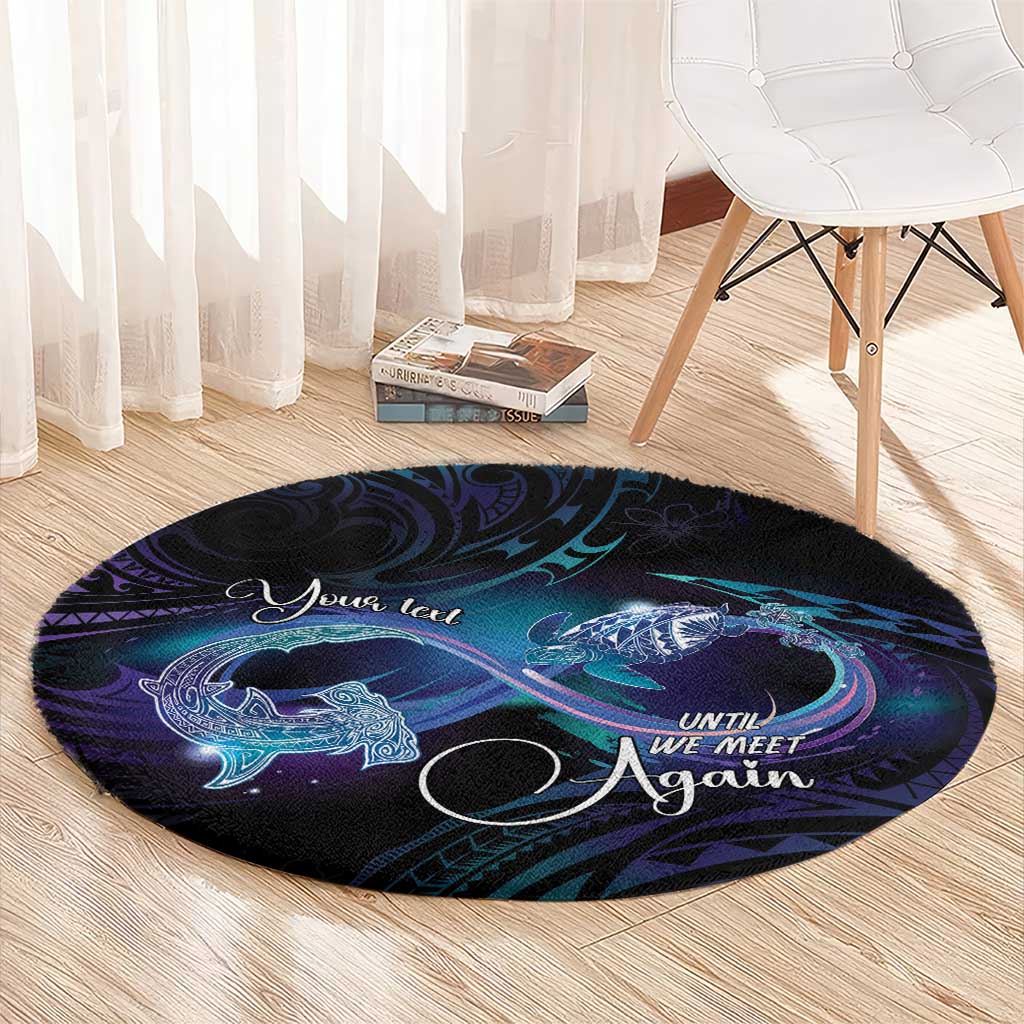 Polynesian Personalized Memorial Round Carpet Oceanic Infinity Symbol - Until We Meet Again - Polynesian Pride