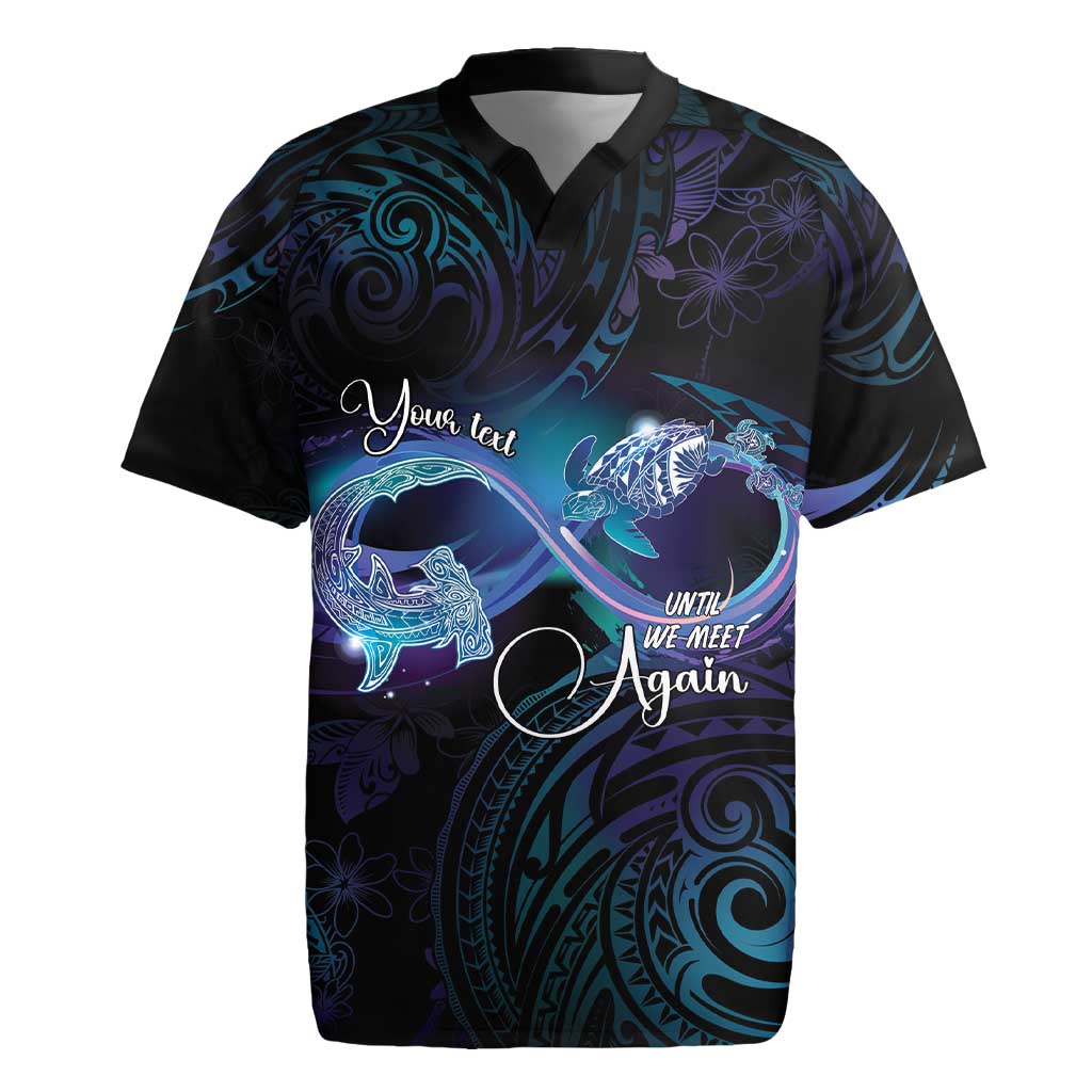 Polynesian Personalized Memorial Rugby Jersey Oceanic Infinity Symbol - Until We Meet Again LT7 Black - Polynesian Pride