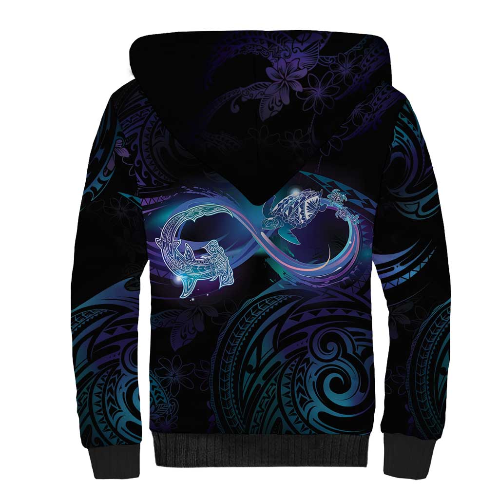 Polynesian Personalized Memorial Sherpa Hoodie Oceanic Infinity Symbol - Until We Meet Again LT7 - Polynesian Pride