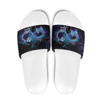 Polynesian Personalized Memorial Slide Sandals Oceanic Infinity Symbol - Until We Meet Again - Polynesian Pride