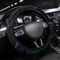 Polynesian Memorial Steering Wheel Cover Oceanic Infinity Symbol - Until We Meet Again LT7 Universal Fit Black - Polynesian Pride