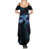 Polynesian Personalized Memorial Summer Maxi Dress Oceanic Infinity Symbol - Until We Meet Again - Polynesian Pride
