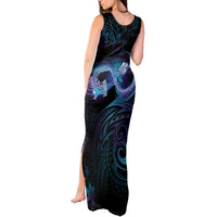 Polynesian Personalized Memorial Tank Maxi Dress Oceanic Infinity Symbol - Until We Meet Again - Polynesian Pride