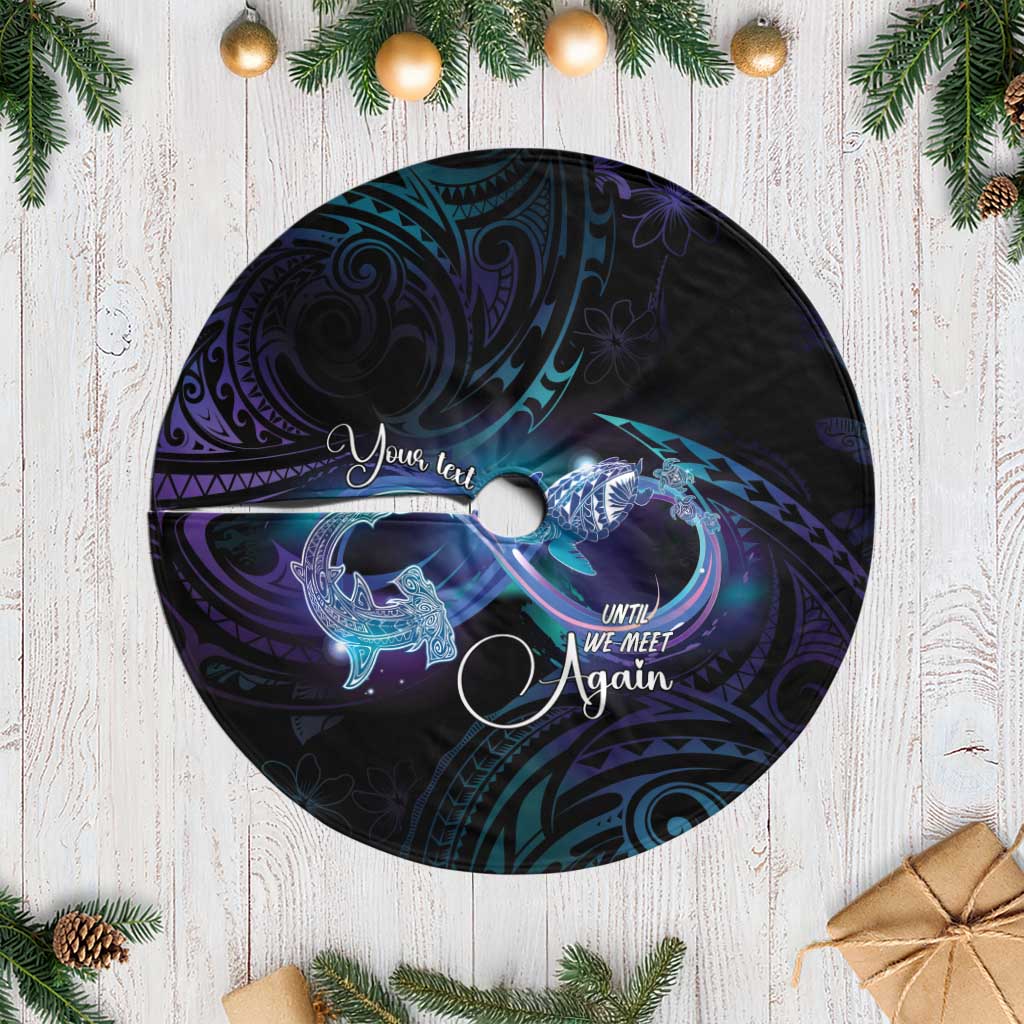 Polynesian Personalized Memorial Tree Skirt Oceanic Infinity Symbol - Until We Meet Again LT7 Casual Black - Polynesian Pride