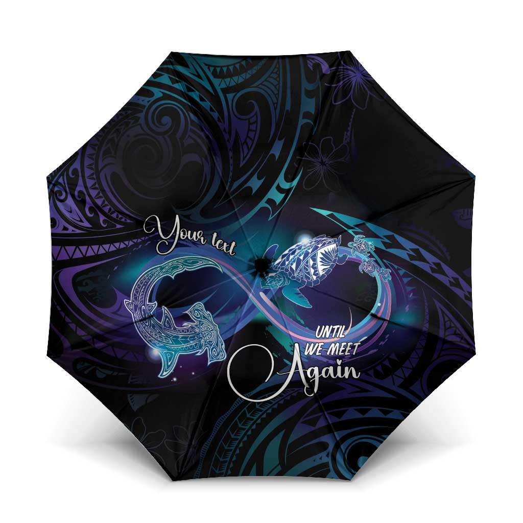 Polynesian Personalized Memorial Umbrella Oceanic Infinity Symbol - Until We Meet Again - Polynesian Pride