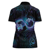 Polynesian Personalized Memorial Women Polo Shirt Oceanic Infinity Symbol - Until We Meet Again - Polynesian Pride