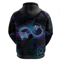 Polynesian Personalized Memorial Zip Hoodie Oceanic Infinity Symbol - Until We Meet Again - Polynesian Pride