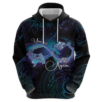Polynesian Personalized Memorial Zip Hoodie Oceanic Infinity Symbol - Until We Meet Again - Polynesian Pride